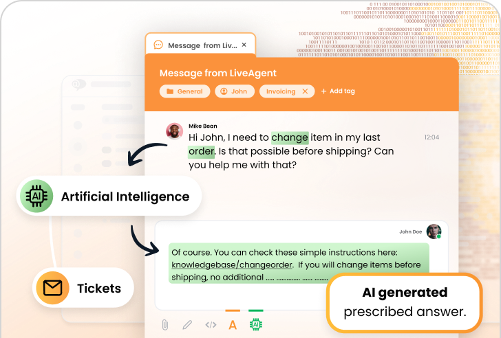 Функция AI Answer Composer на LiveAgent