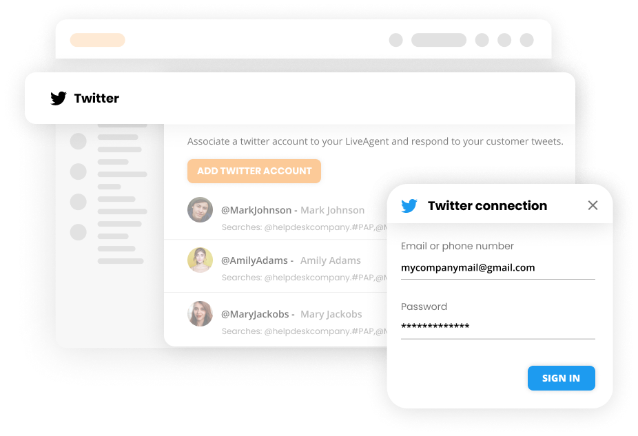 Свържете Twitter с софтуер за Help desk - LiveAgent
