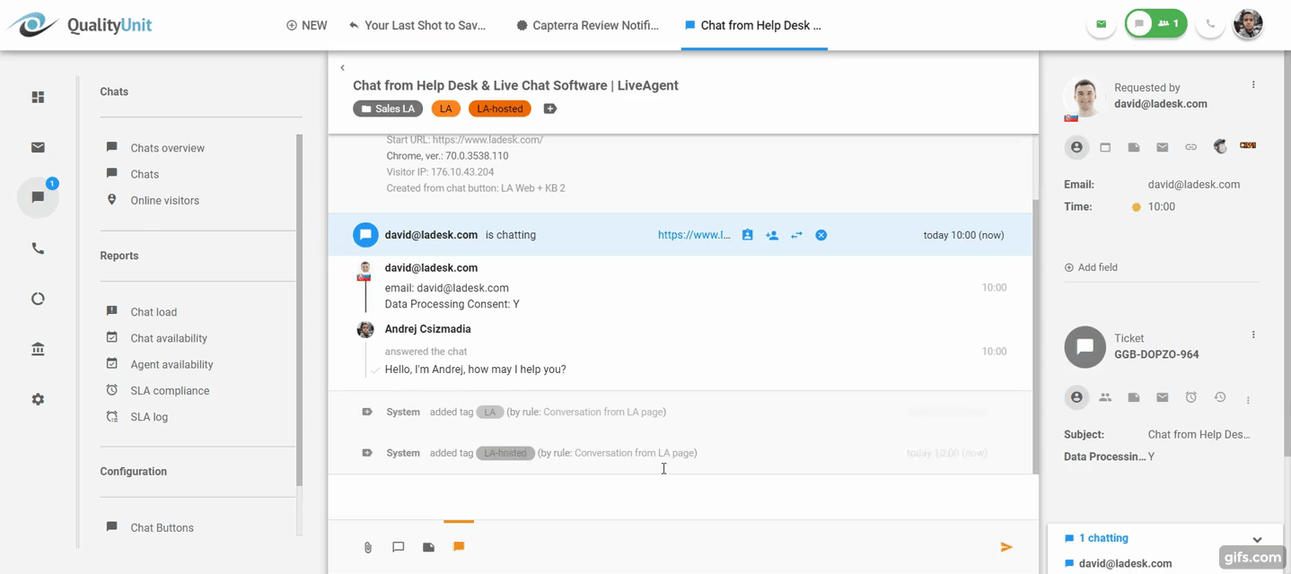 Преглед на писане в реално време в действие