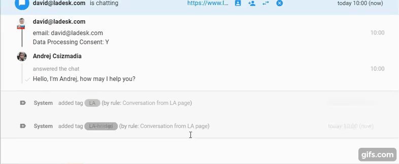 Пример на преглед на писане в реално време