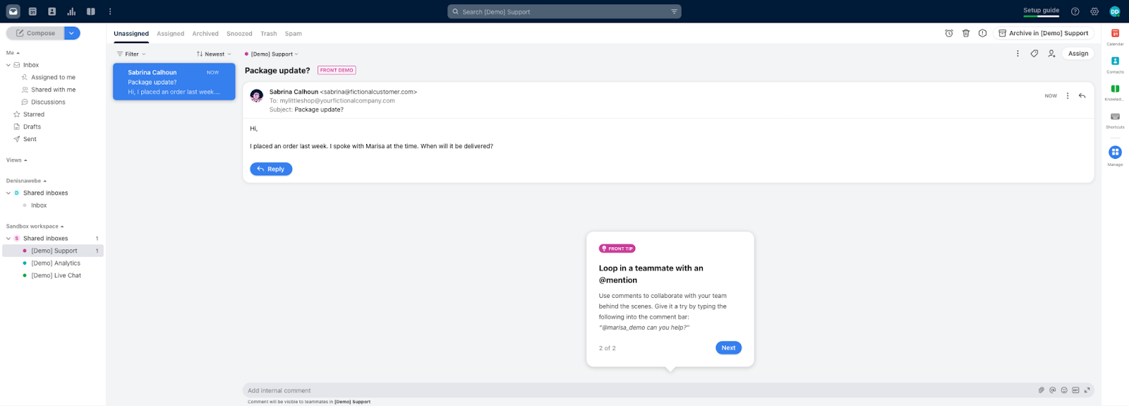 Front Ticket Environment