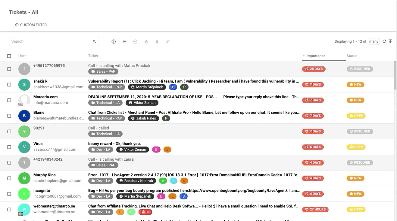 Пример на универсален входящ пощенски ящик