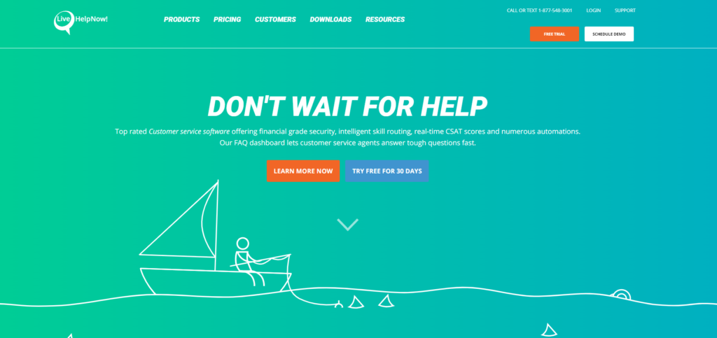 Начална страница на LiveHelpNow