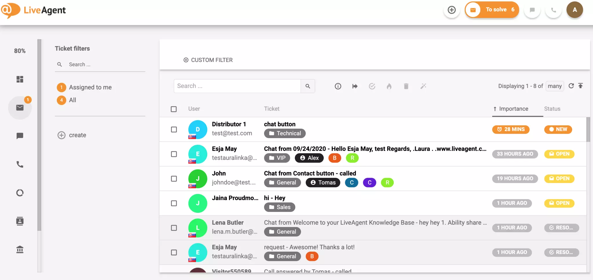Система за билети в LiveAgent