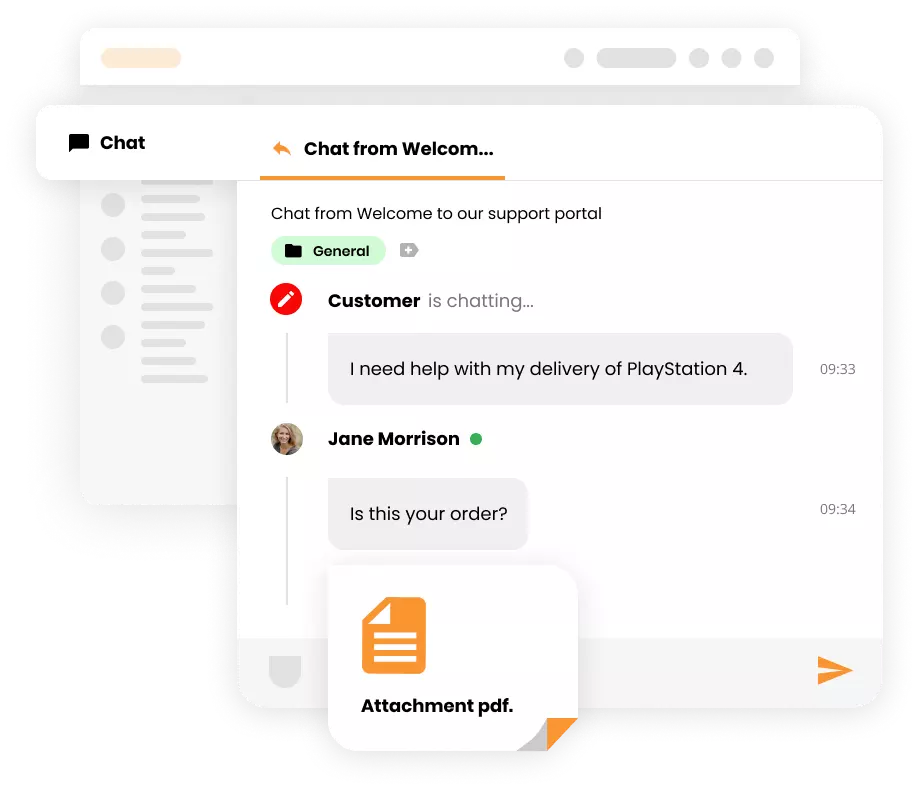 Макет на приложение в билет на LiveAgent