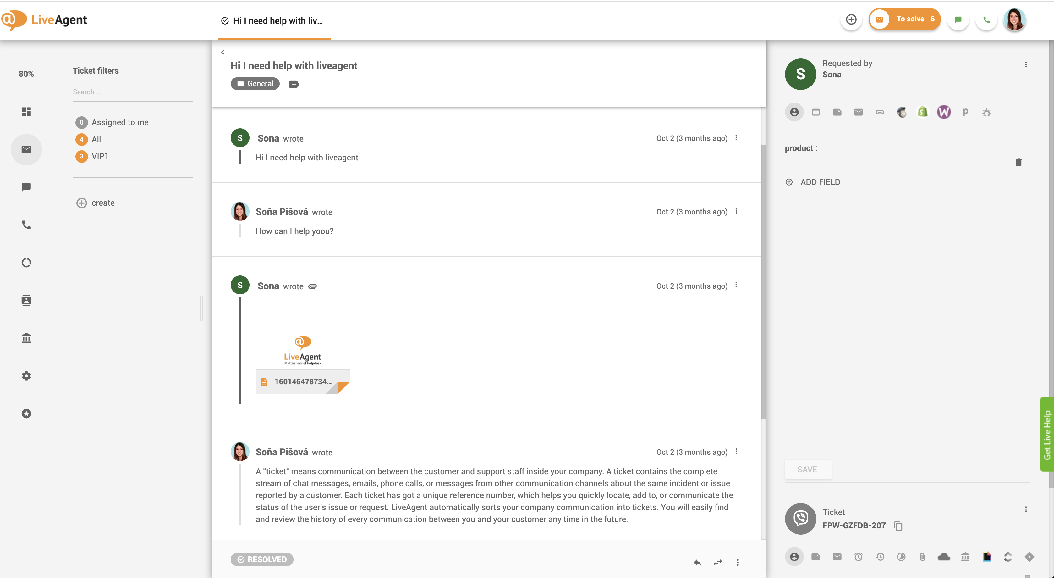 Viber messages in LiveAgent