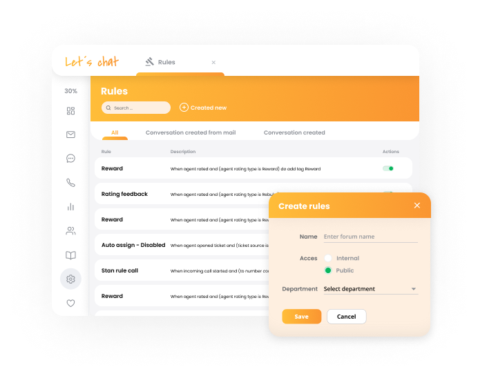 Функция за автоматизация на LiveAgent
