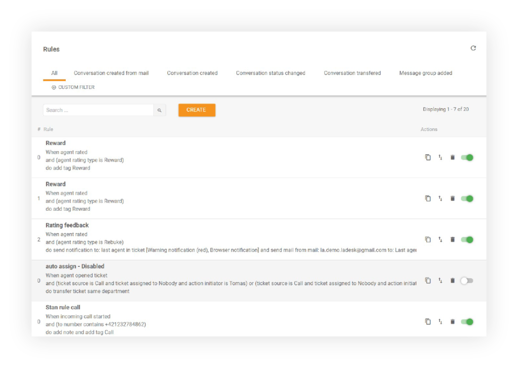 Правила за автоматизация на LiveAgent