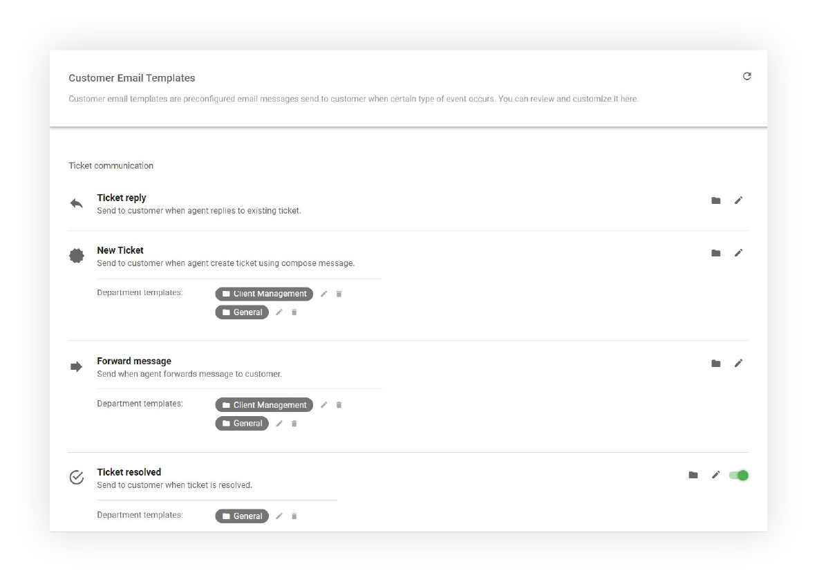 Конфигурация на имейл шаблони