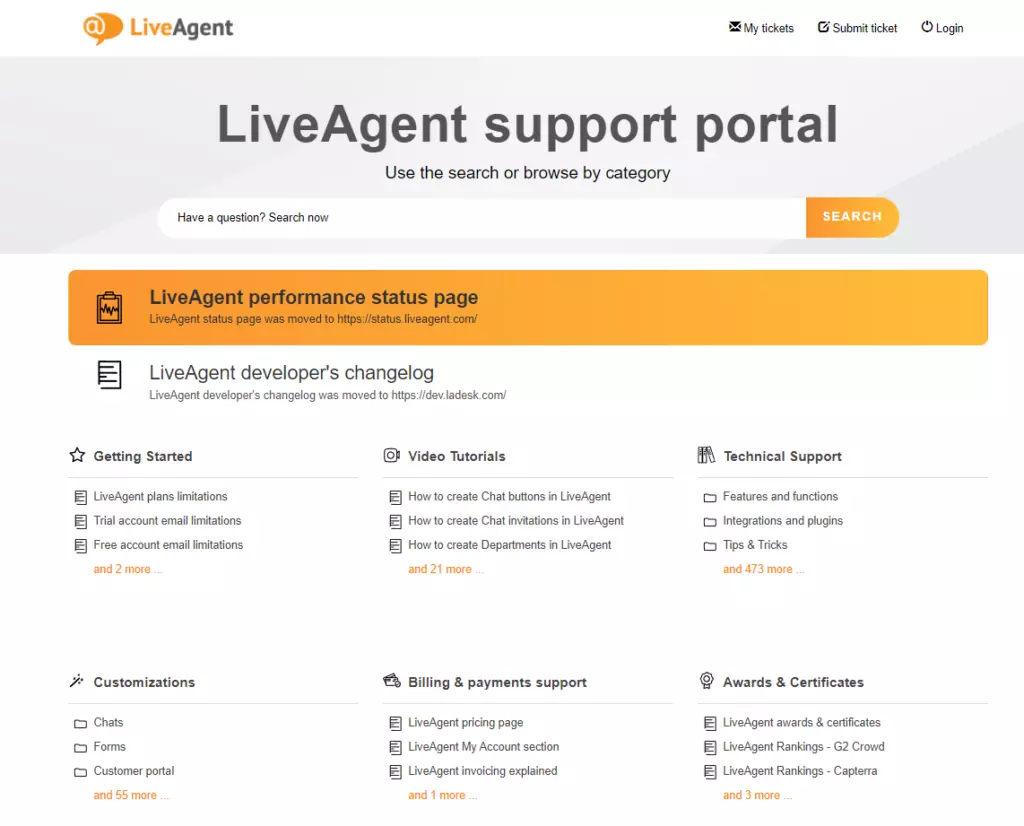 Портал за поддръжка на LiveAgent