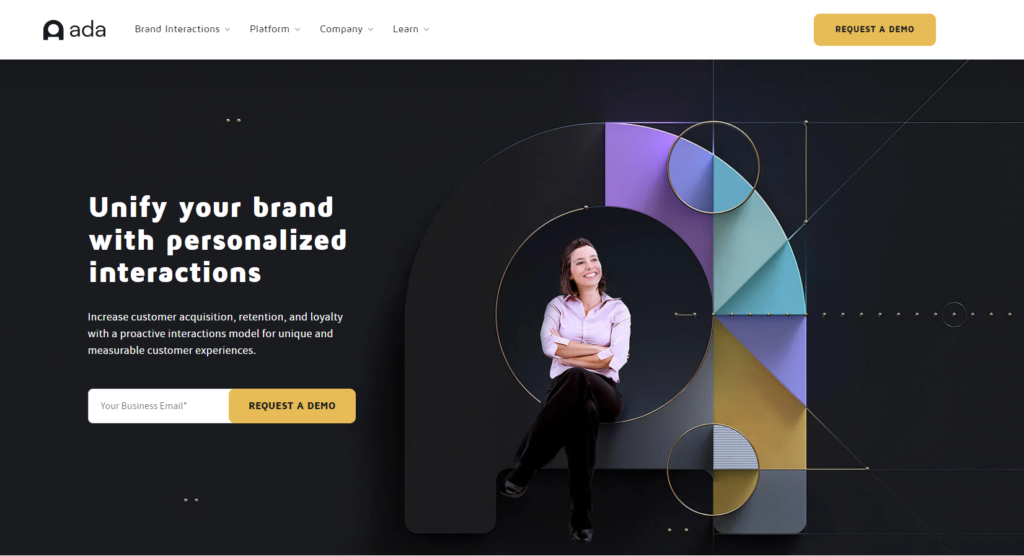 Начална страница на Ada