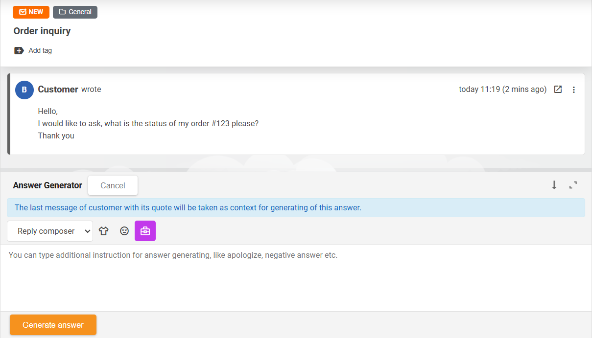 Преглед на AI Draft Composer