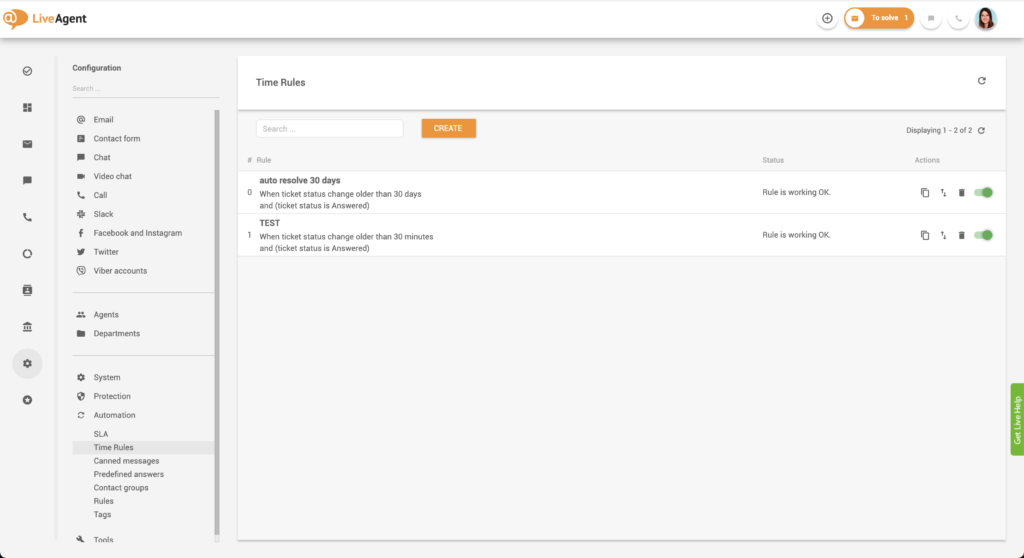Правила на автоматизация, налични в LiveAgent, за оптимизиране на вашите имейл разговори