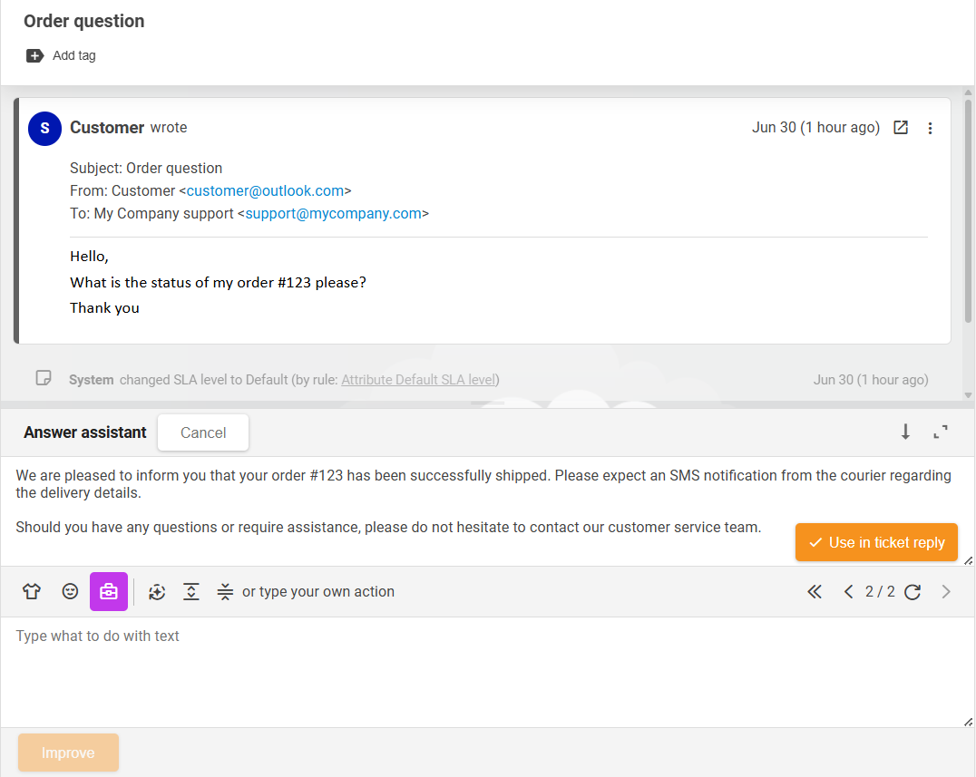 Преглед на LiveAgent AI Answer Assistant функция