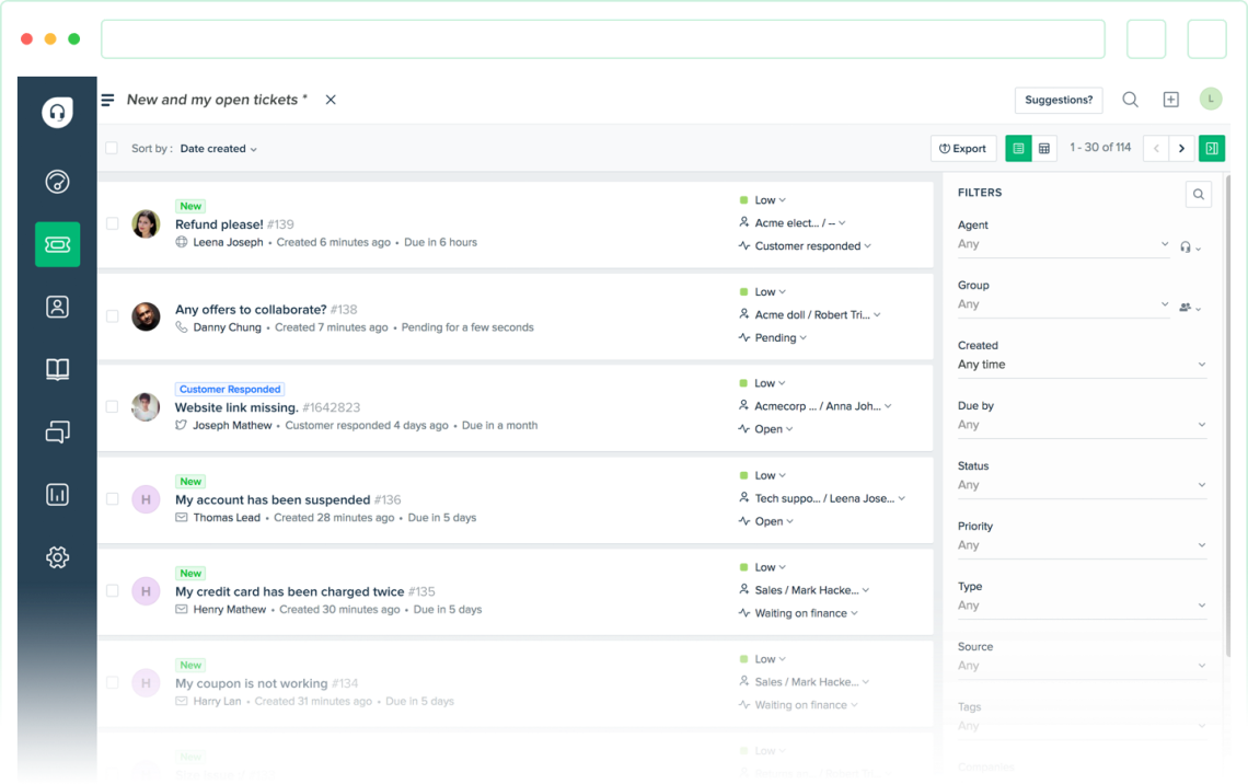 Отворени билети на FreshDesk