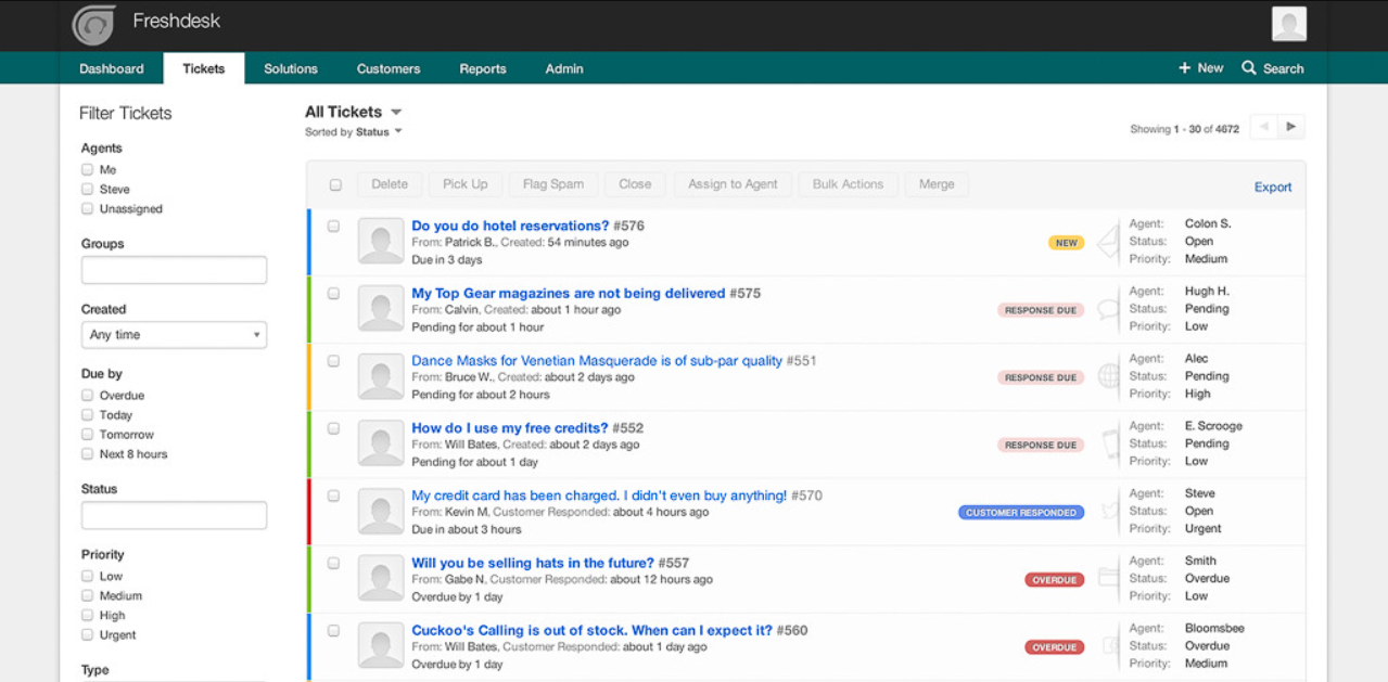 Активност на билет на Freshdesk