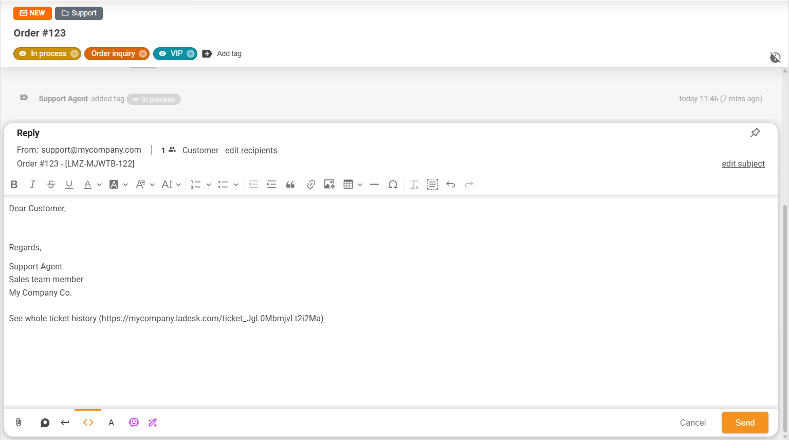 Функция за закрепване и откачане на LiveAgent