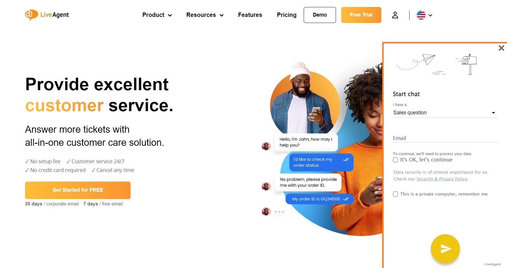 LiveAgent живо чат за бърза и лесна поддръжка на клиентите