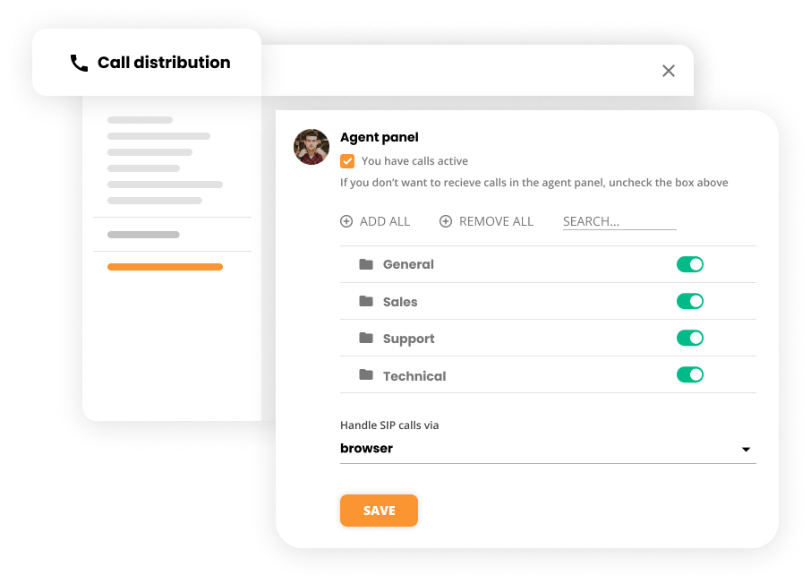 Настройки за разпределение на повиквания в софтуер за контактен център - LiveAgent