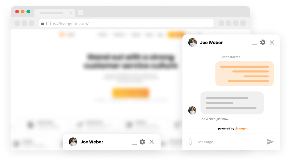 Функция за закрепване на прозорец за чат в софтуер за live chat - LiveAgent