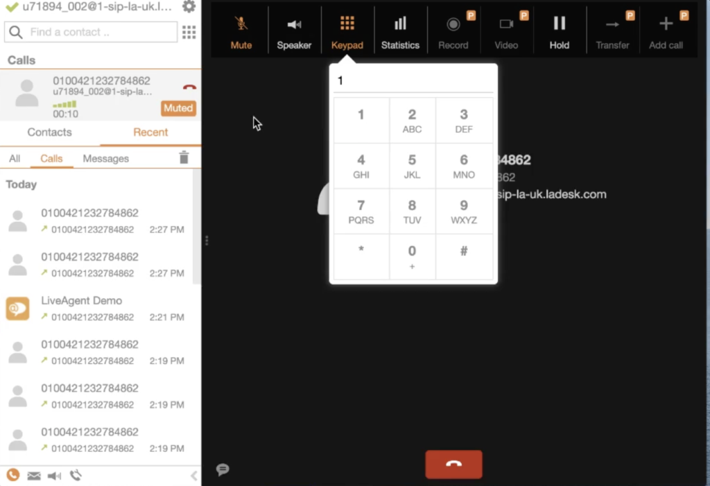 Разговор на безплатен софтфон zoiper