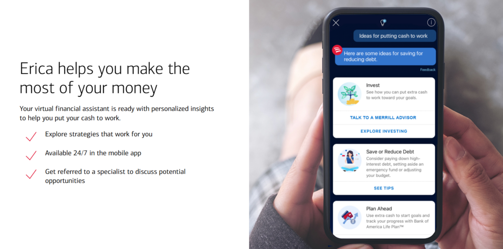 Erica-виртуален асистент на Bank of America.