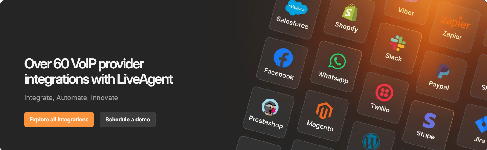 Табло на софтуер за управление на обслужване на клиенти на LiveAgent — повиквания, чатове и билети в един унифициран изглед