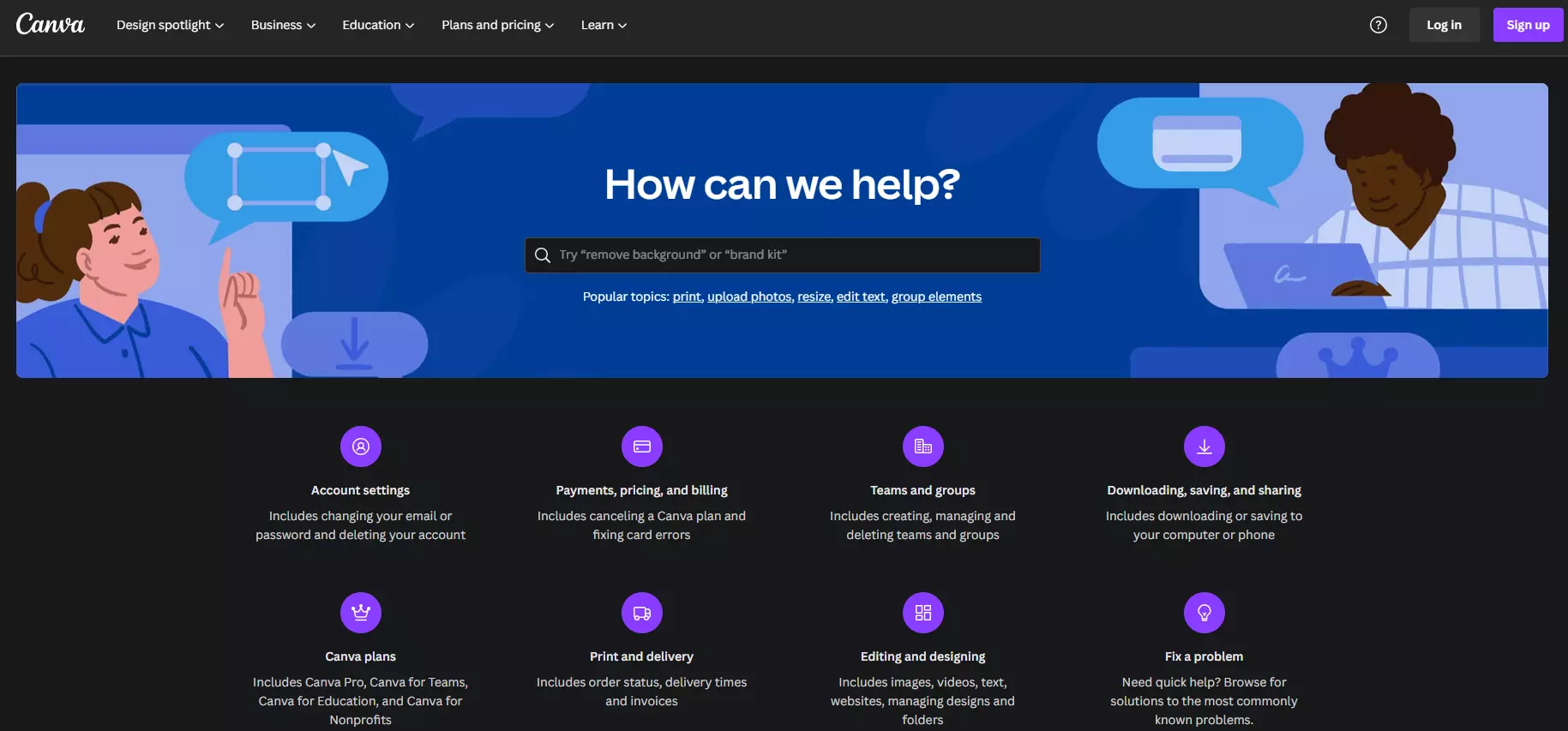 База знания на Canva