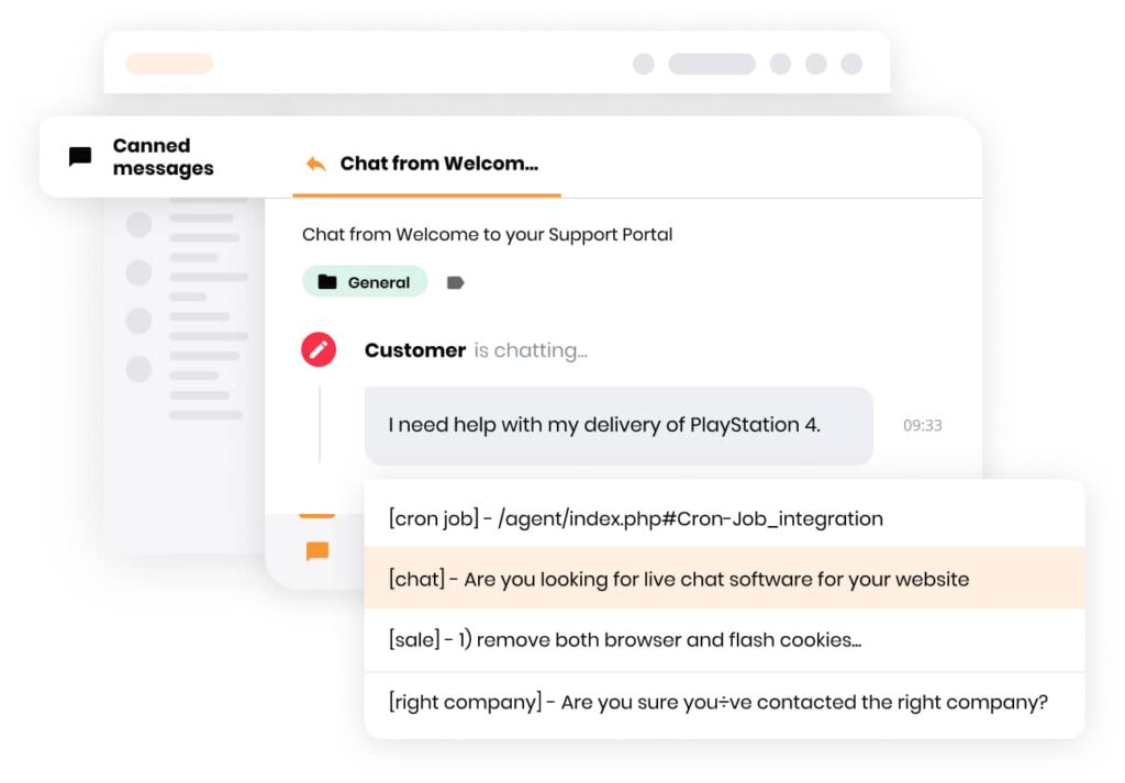 Предварително подготвени съобщения на LiveAgent