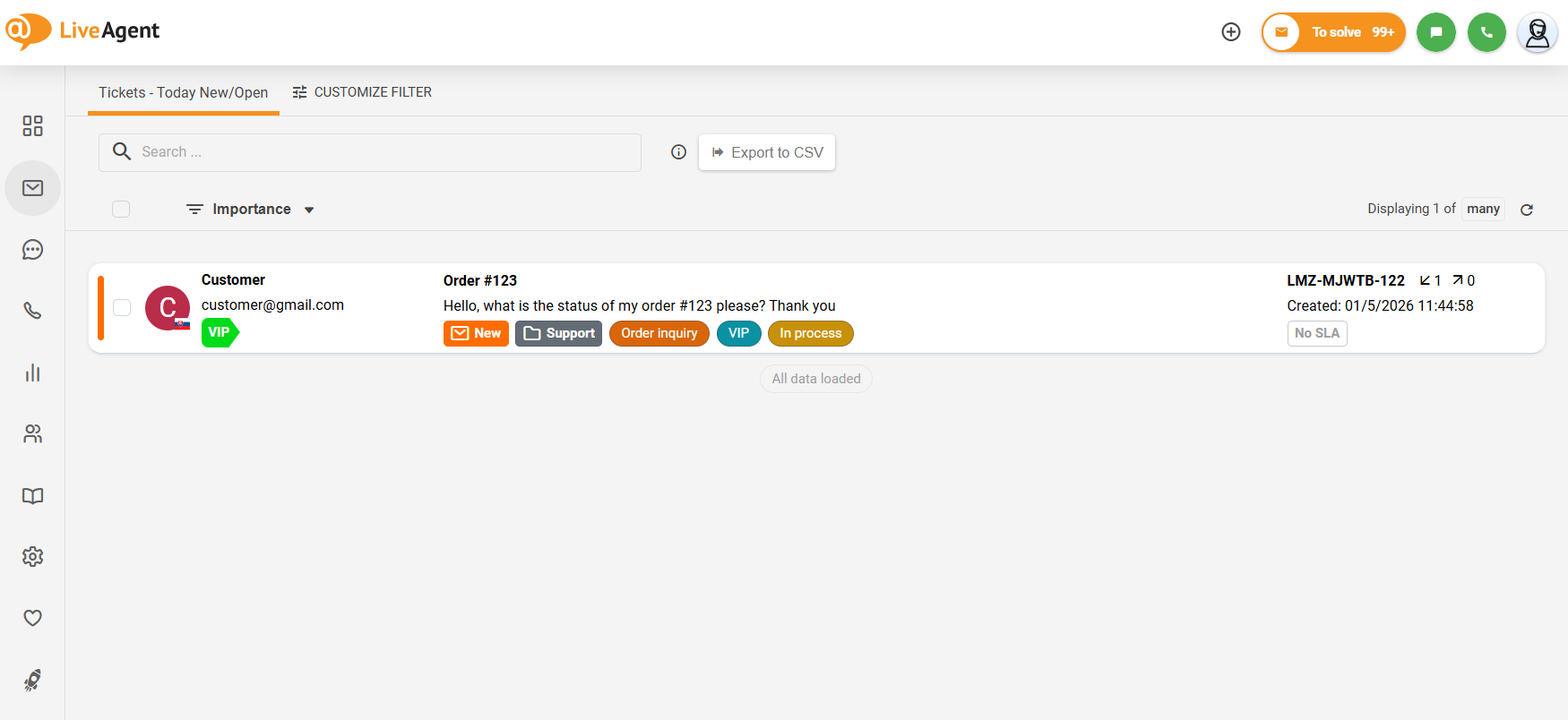 Опцията да свиете лявото странично подменю