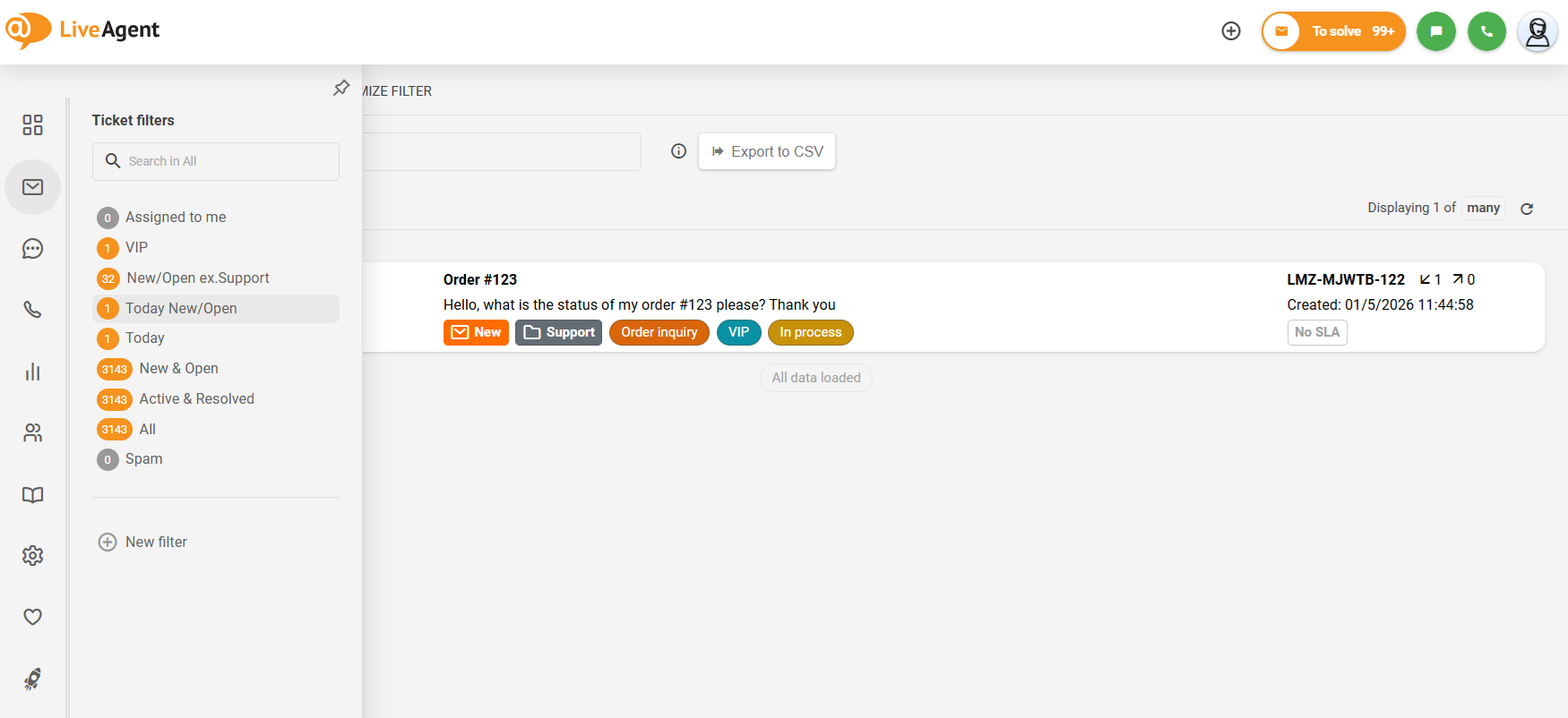 Опцията да свиете лявото странично подменю