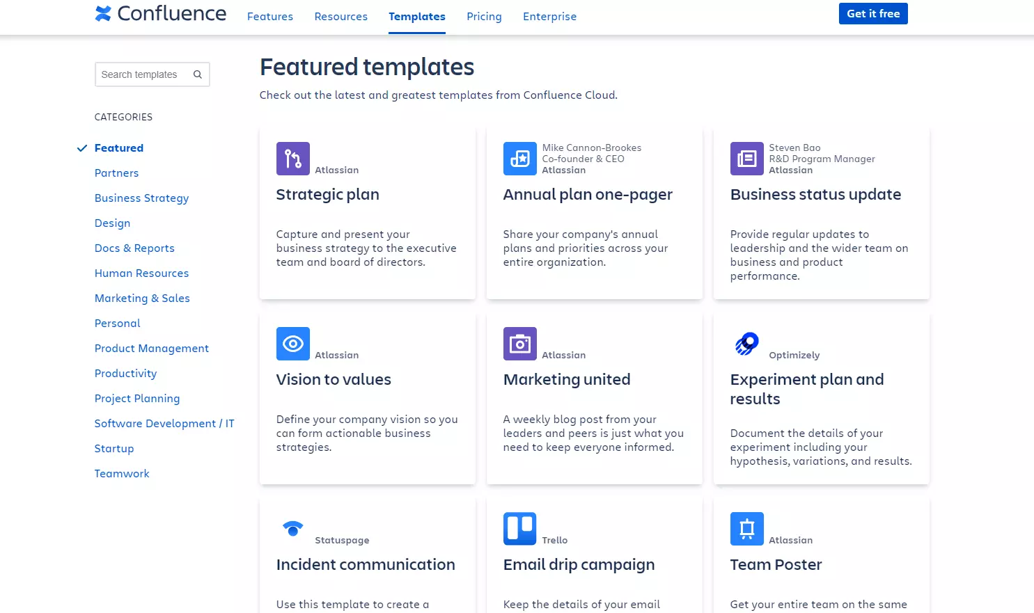 Шаблони на Confluence