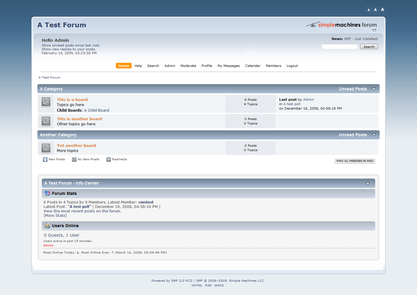 Начална страница на Simple Machines Forum