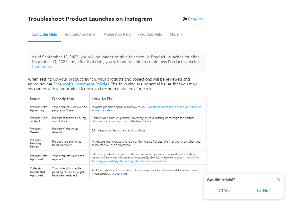 Отстраняване на неизправности на Instagram