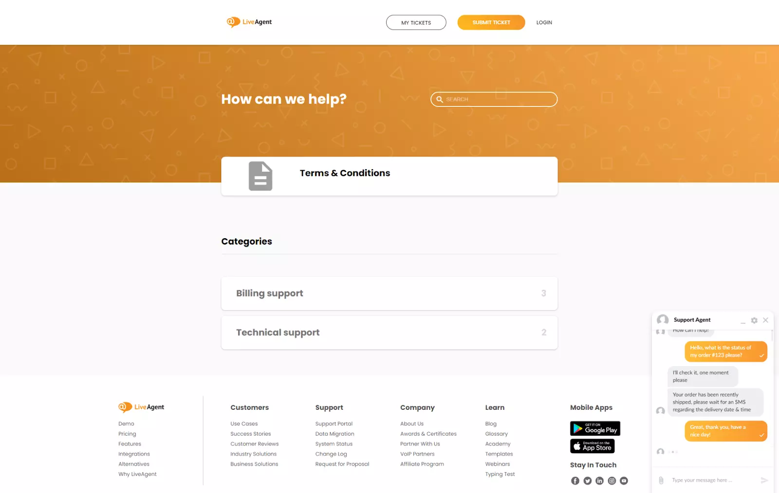 Нов вид портал на клиента и джаджа за чат в LiveAgent