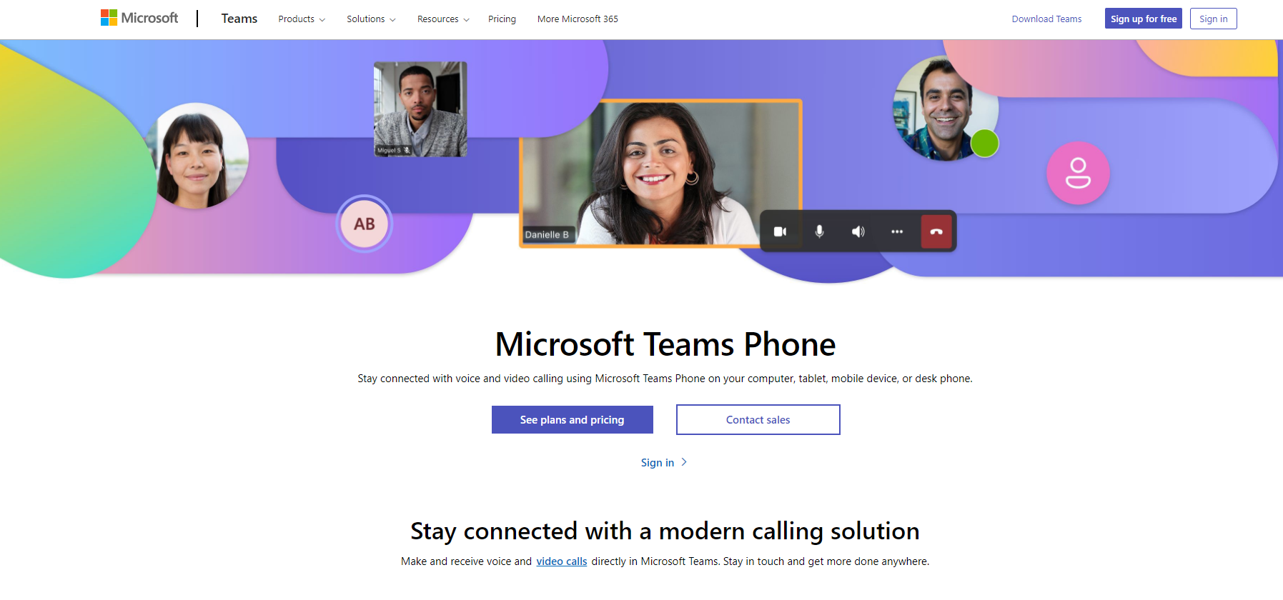 Microsoft 365 Business Voice уебсайт