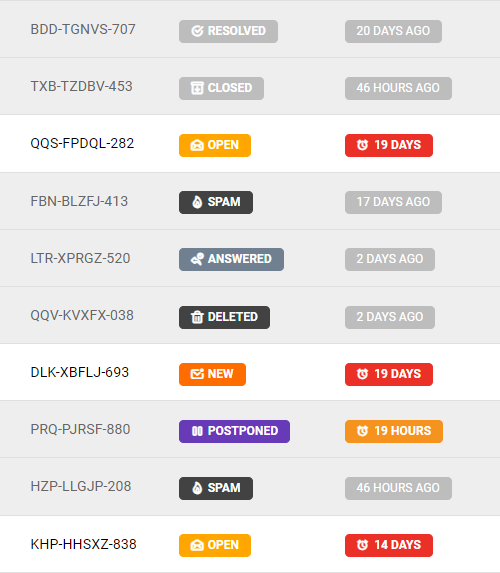 Нови икони на статус на билет на LiveAgent