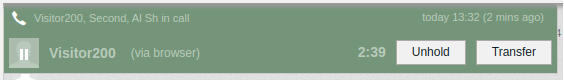 Продължаващ разговор все още продължава за агента след прехвърляне на друг