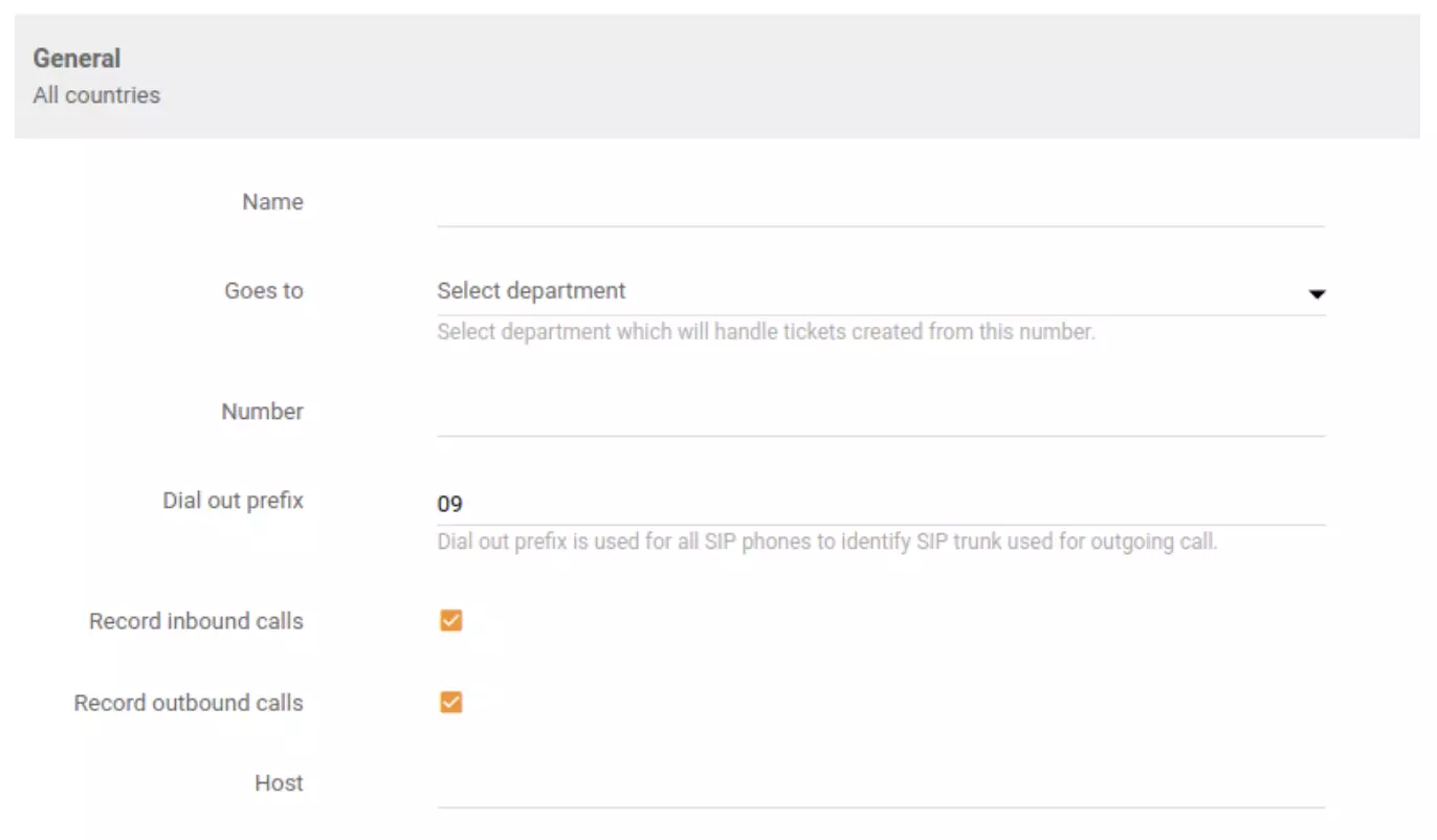 Входящи, изходящи или комбинирани опции за записване на разговори в LiveAgent