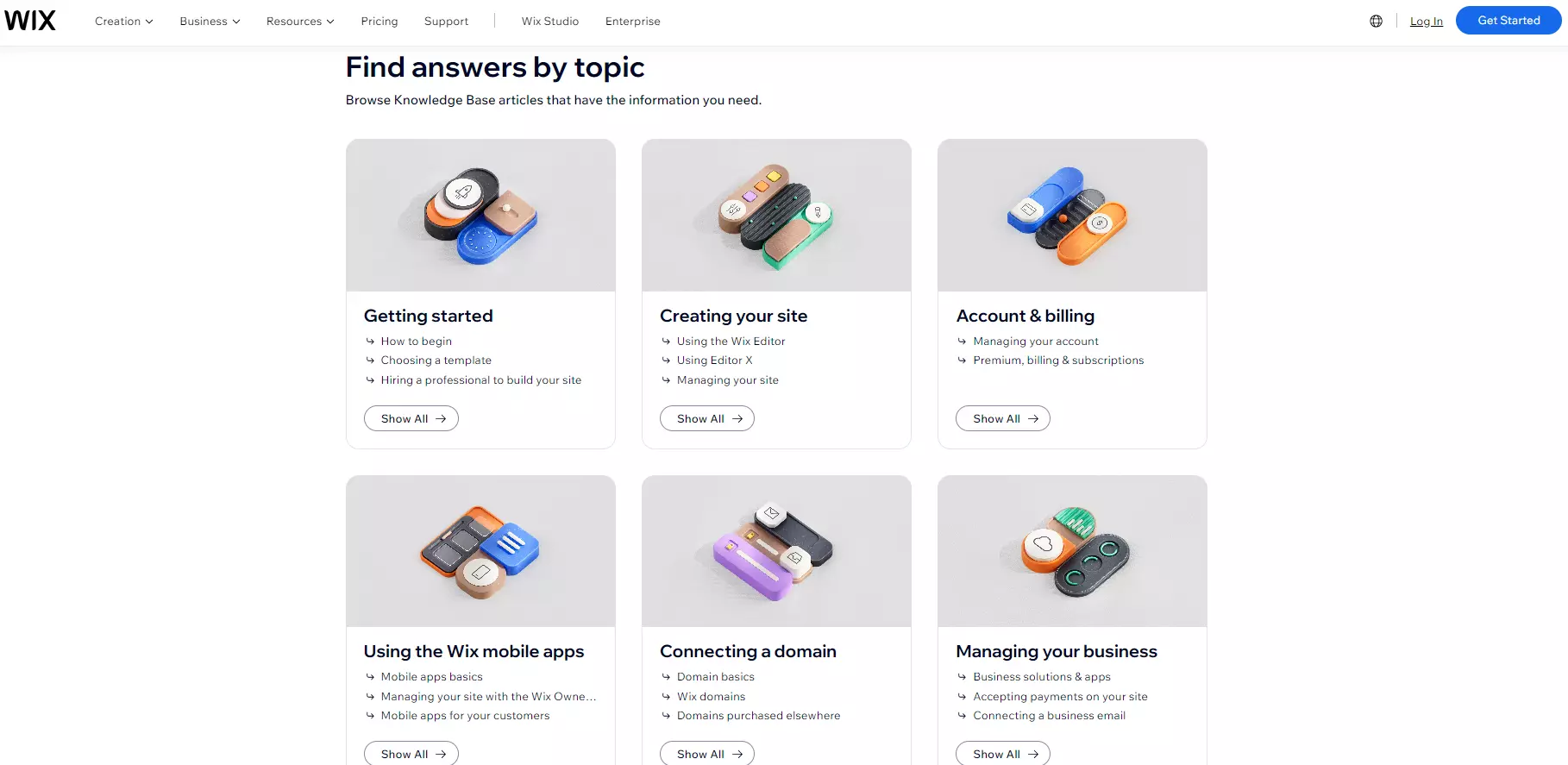 Категоризация на база знания на Wix