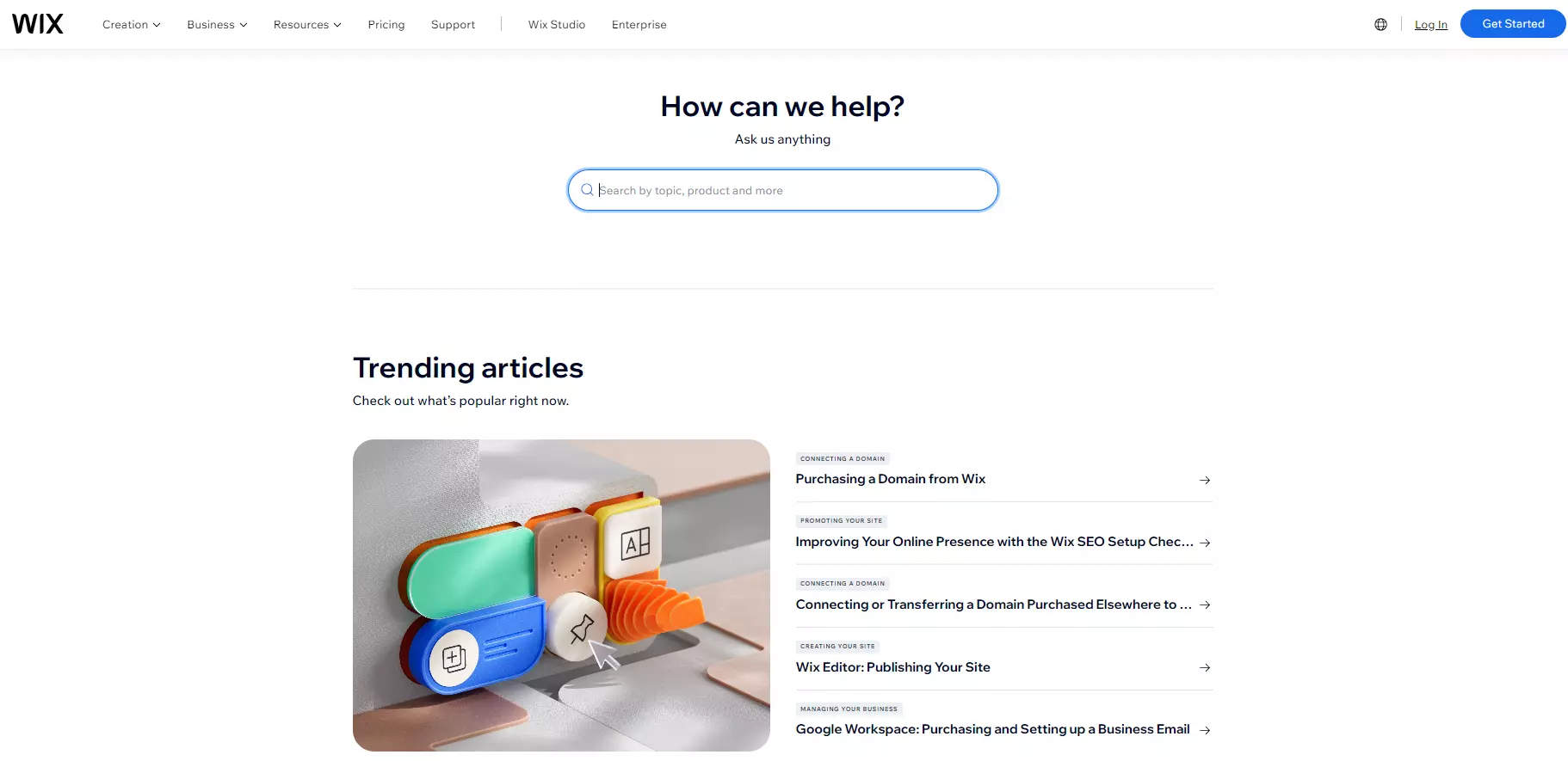 База знания на Wix