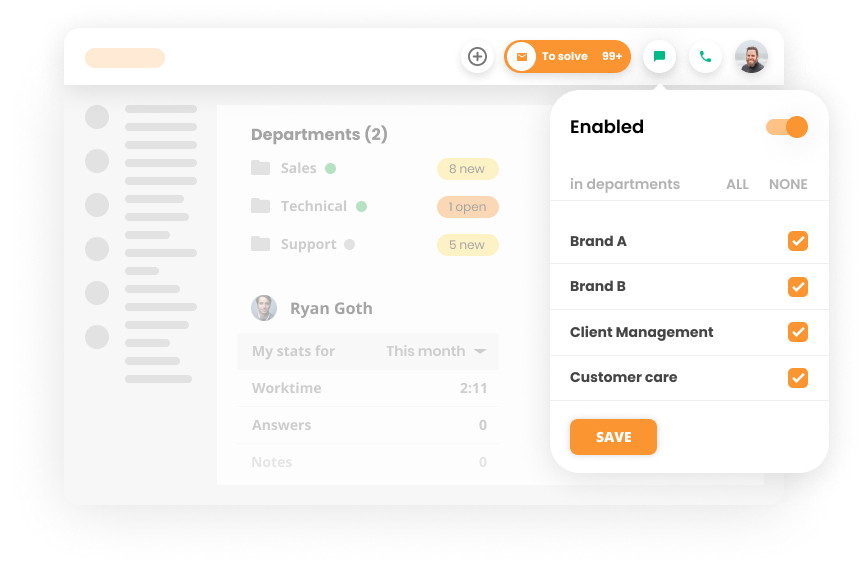 Пример на разпределение на чатове