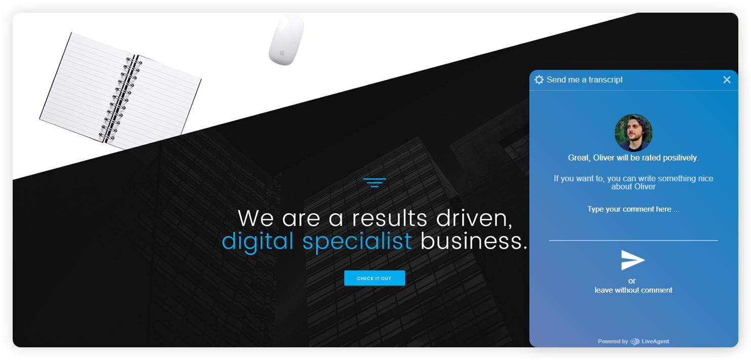 Пример на анкета след чат на предприятие