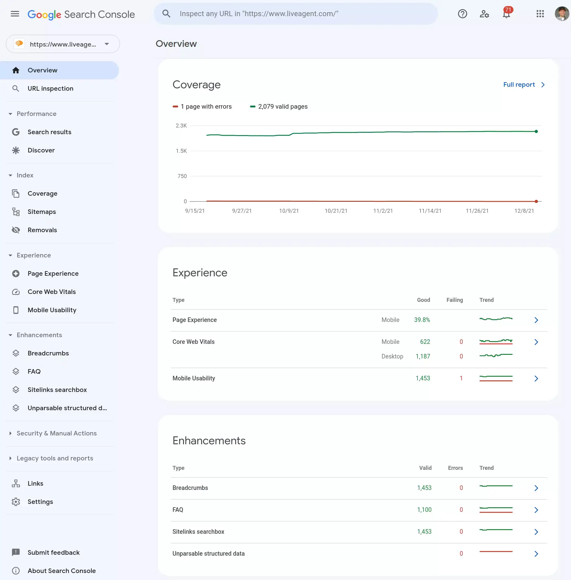 Периодично поправяйте всички грешки, открити от Google Search, за да поддържате страните си в индекса на търсенето