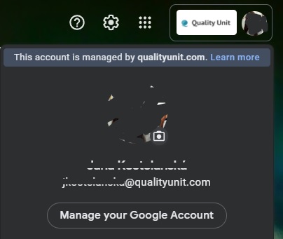 Пример за имейл на компанията Quality Unit