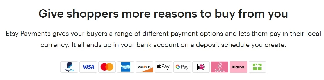 Методи на плащане в Etsy
