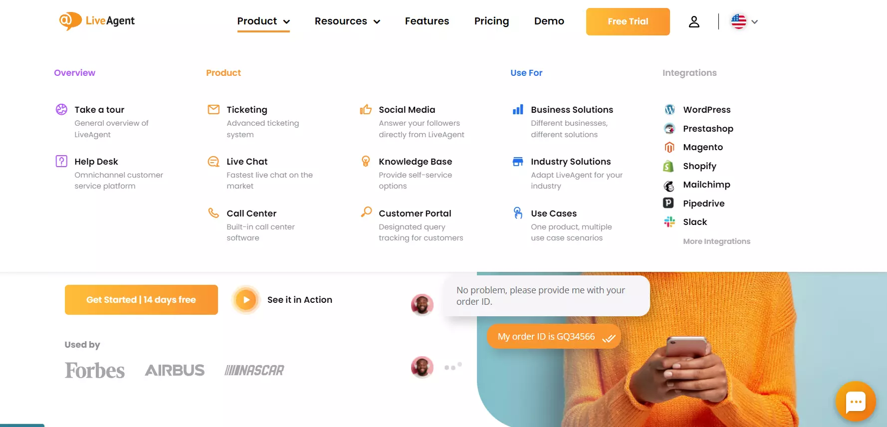 Заглавие на LiveAgent