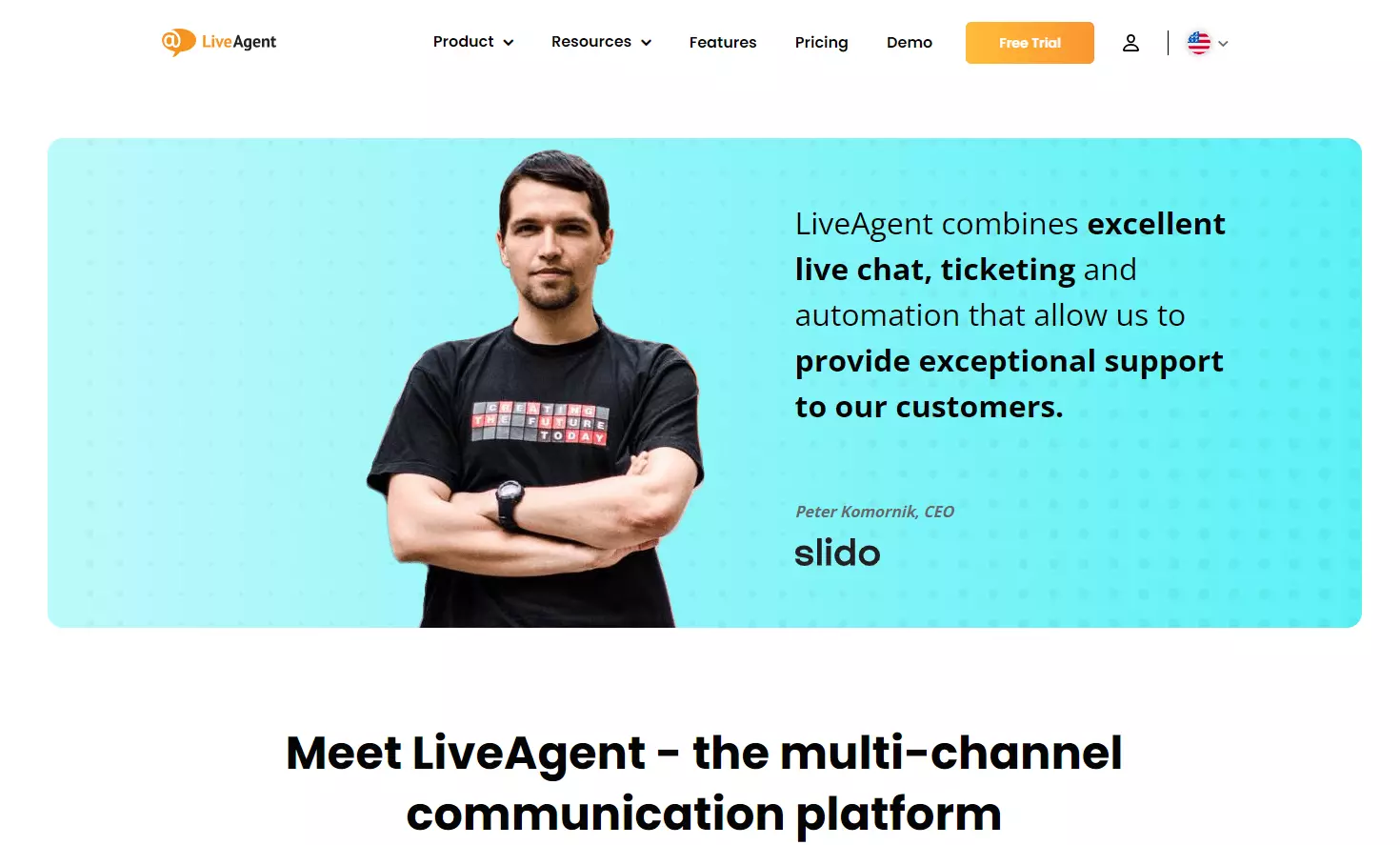 Преглед на генерален директор на Slido на LiveAgent