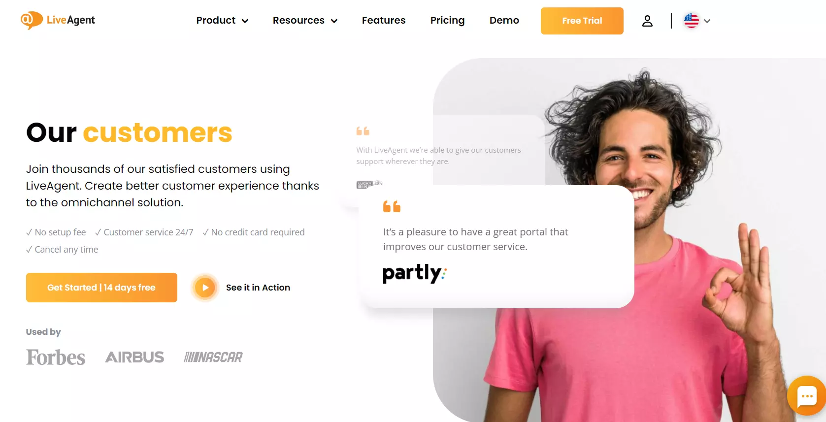 Страница на нашите клиенти на LiveAgent