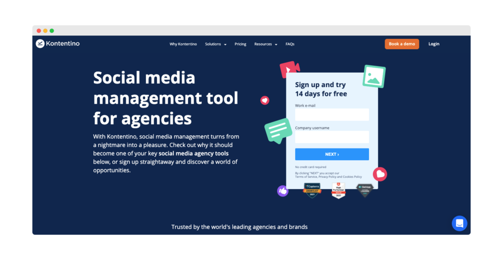 Целева страница на Kontentino